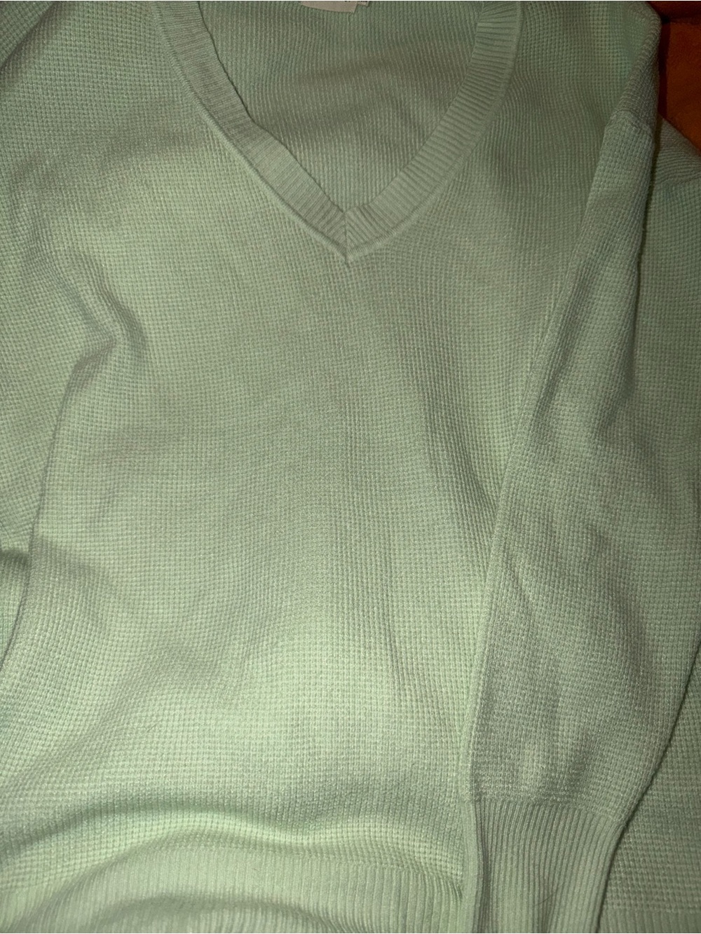 Light Mint V-Neck Women's Sweater